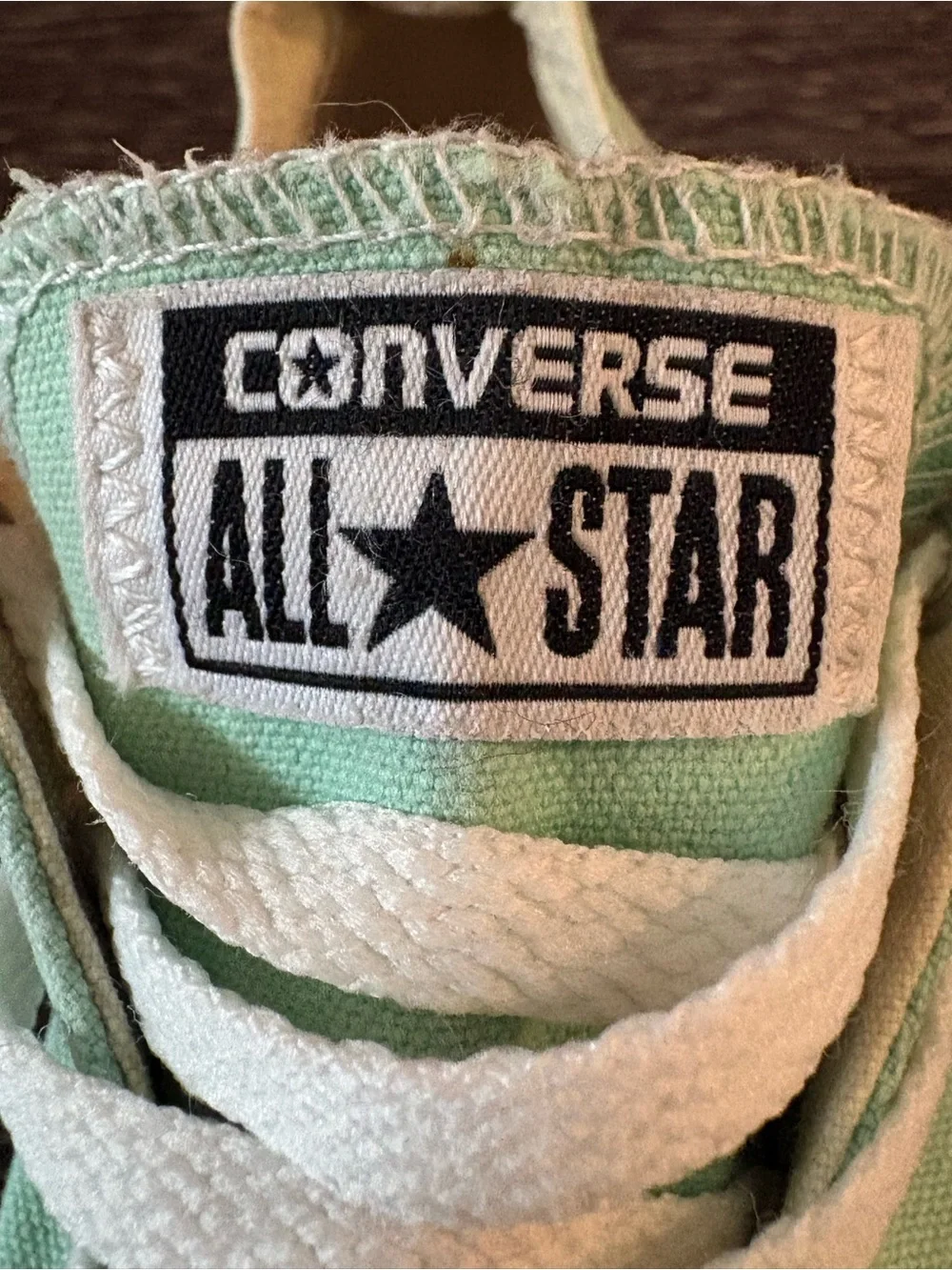 Converse Kids Low-Top Sneakers in Mint Green and White